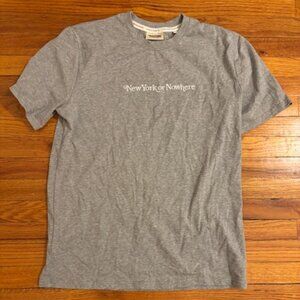 New York or Nowhere Signature T-Shirt Gray with White Embroidery